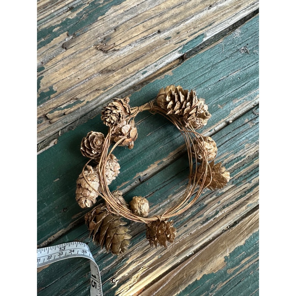 Gold Metallic Pinecone wire for wreaths Rustic Holiday Decor diy